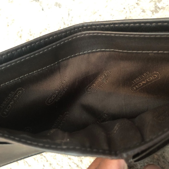 Mens Coach Bifold Brown Leather Wallet with Box - Picture 6 of 7